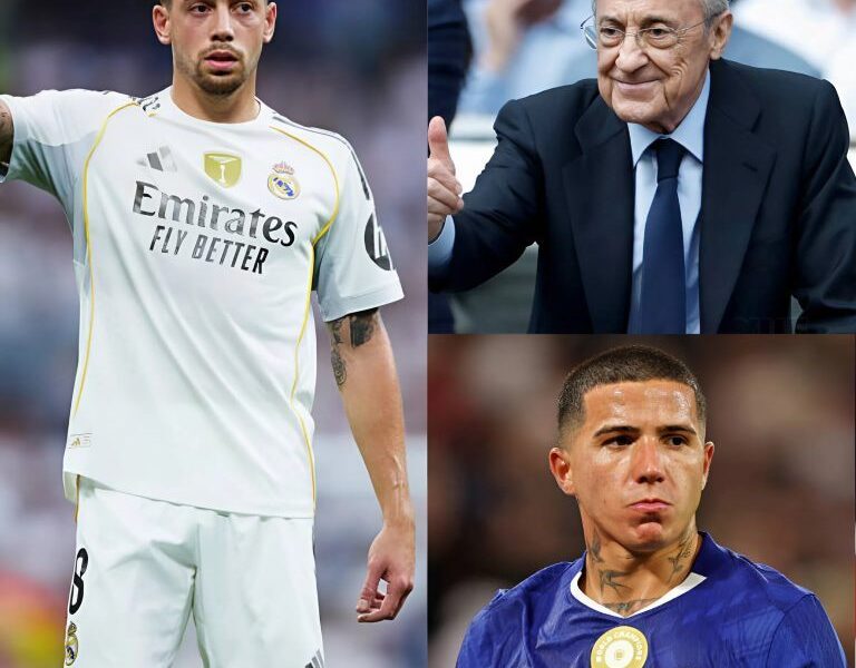 Valverde on Manchester United’s list for €100M, but in Madrid, Florentino Pérez is already preparing the arrival of Enzo Fernández and keeping the name of another English prodigy under tight secrecy..